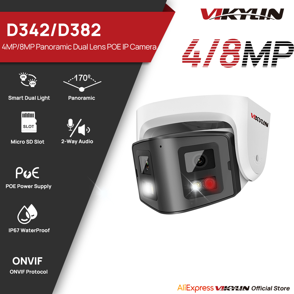 Smart Home Hikvision - Vikylin Panoramik 4/8MP Çift Lensli Akıllı