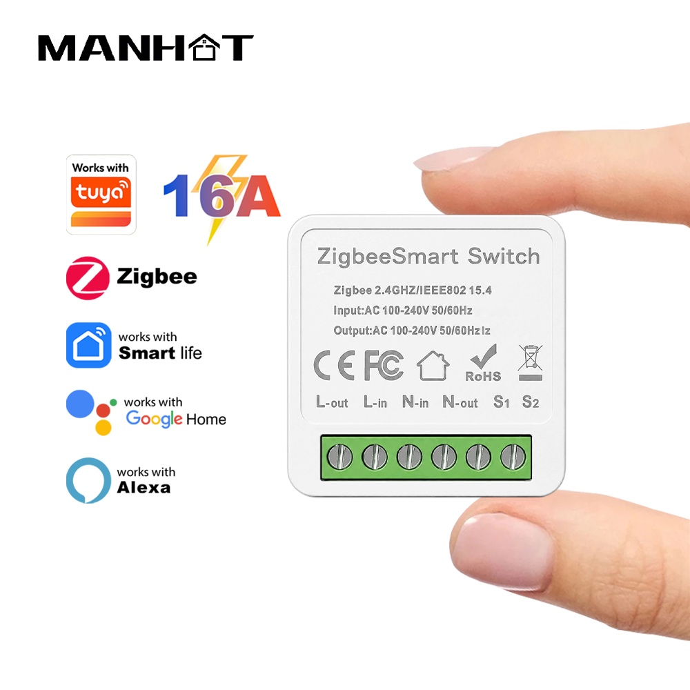Smart Home Zigbee - Manhot ZigBee 3.0 Anahtar Modülü 16A