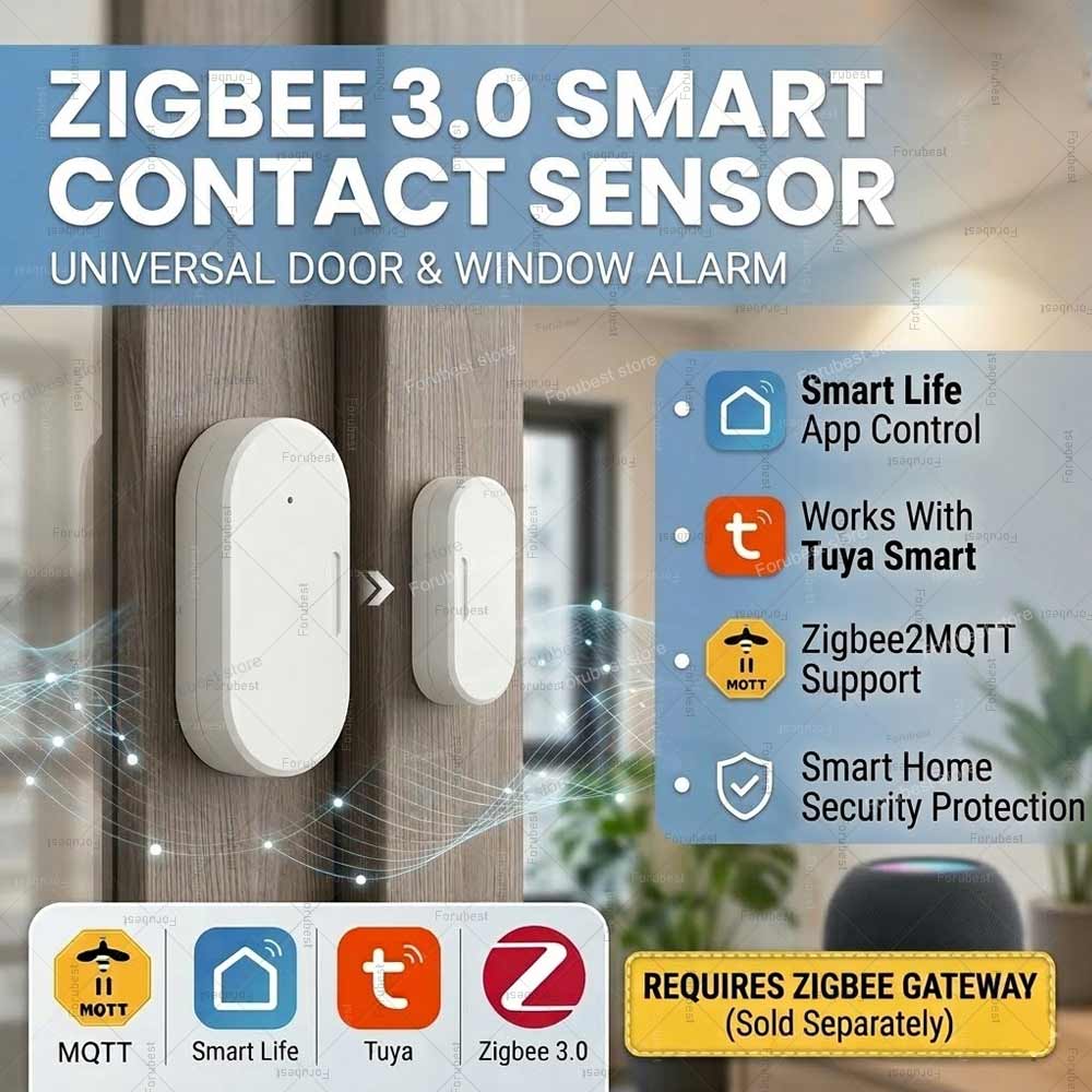 Smart Home Mqtt - Tuya Zigbee Kapı Pencere Sensörü Hırsız