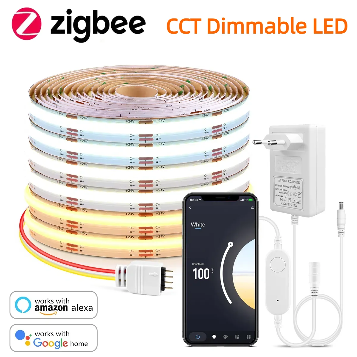 Smart Home Iot - Zigbee 3.0 CCT 2700K-6500K Kısılabilir COB