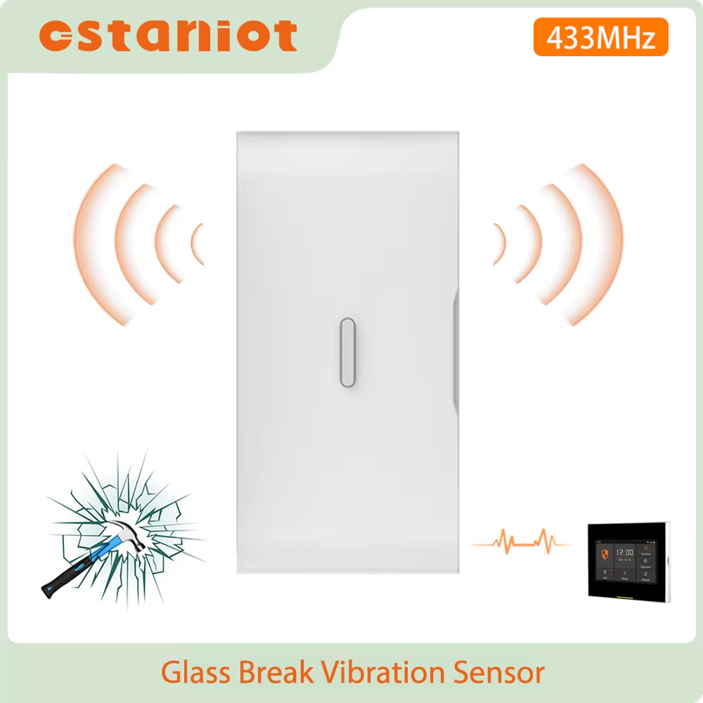Door Window Sensor - Staniot 433MHz EV1527 Kablosuz Titreşimli Cam