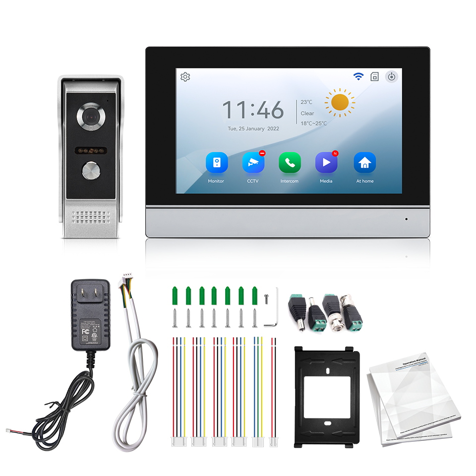 Wifi Doorbell Camera - 7 inç IPS Ekran 2MP Tuya