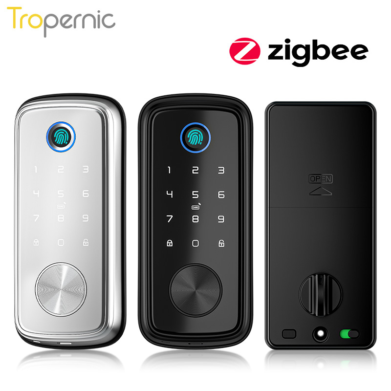 Smart Home Zigbee Gateway - Tuya Zigbee kapı sürgü kilitleri biyometrik
