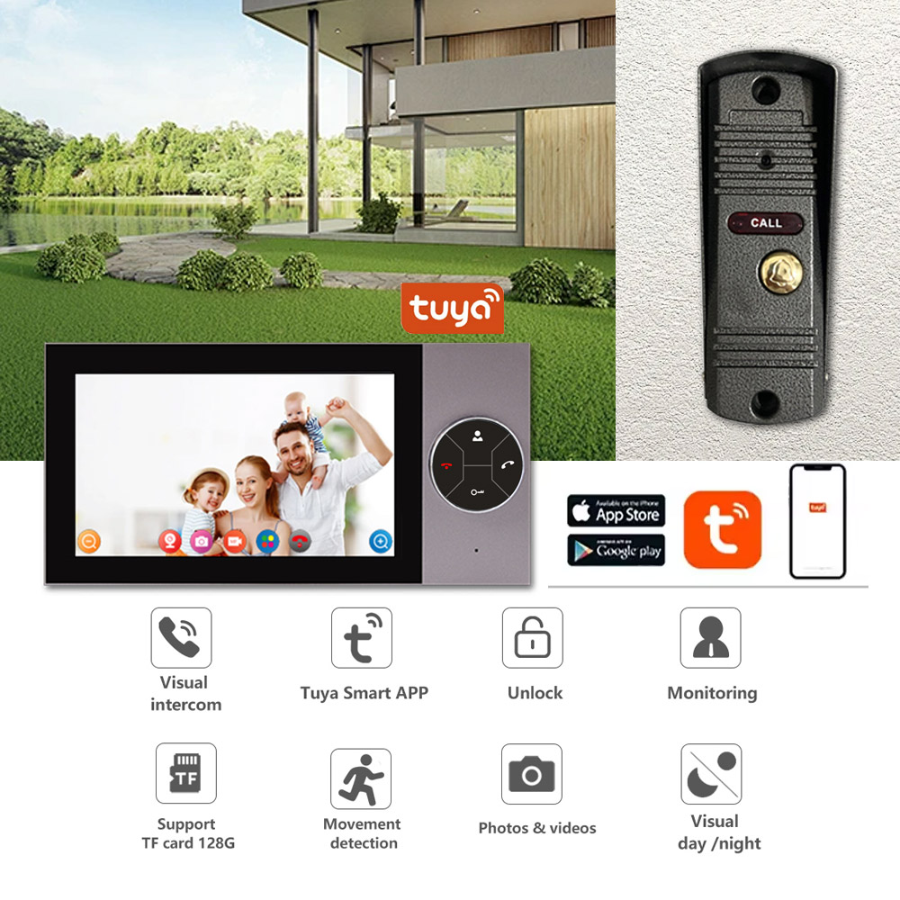 7 inç IPS Ekran 2MP 1080P Tuya - Wifi Doorbell Camera incelemesi ve fiyatı