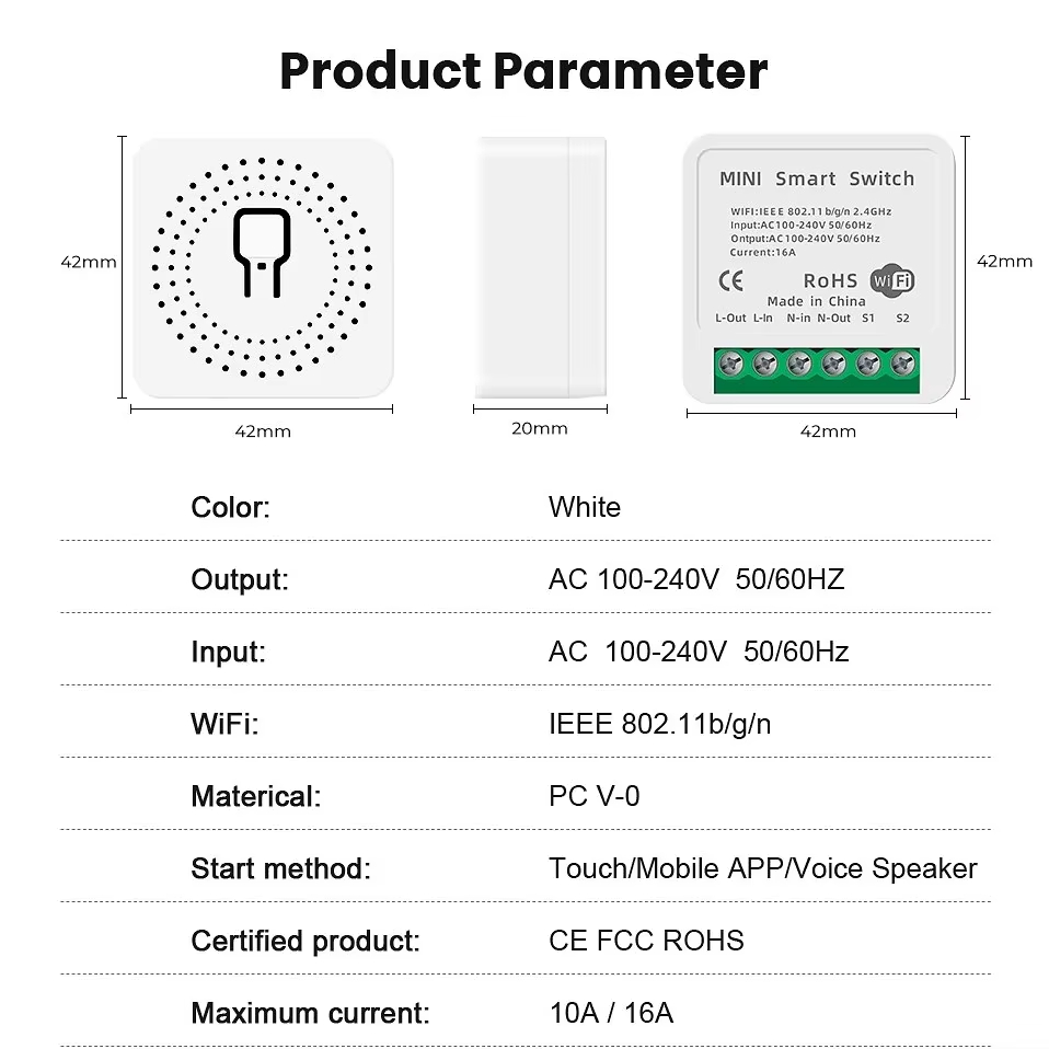 Tuya Mini 16A WiFi anahtarı ak - Smart Home Simple incelemesi ve fiyatı