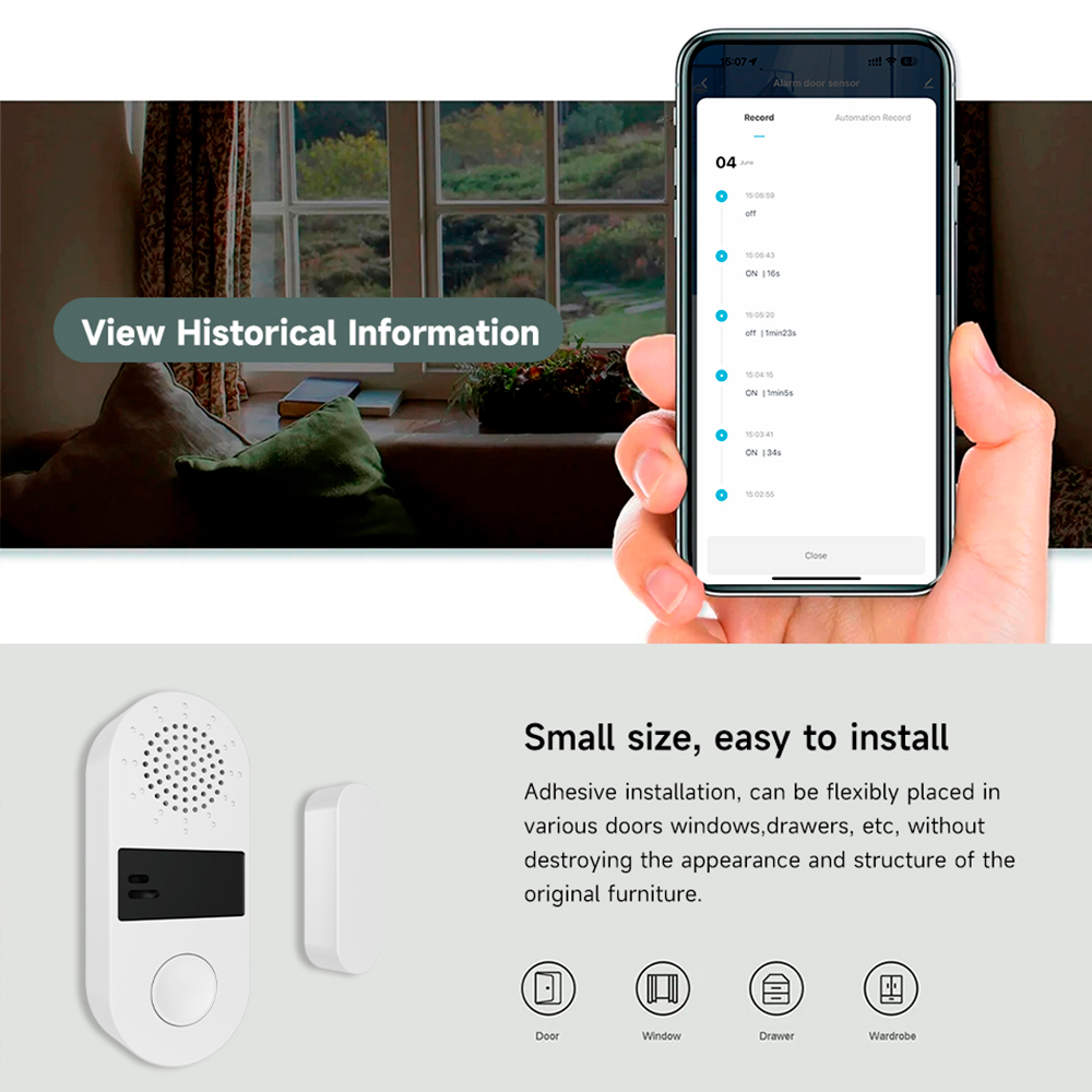 Tuya Zigbee Kablosuz Kapı Penc - Door Window Sensor incelemesi ve fiyatı
