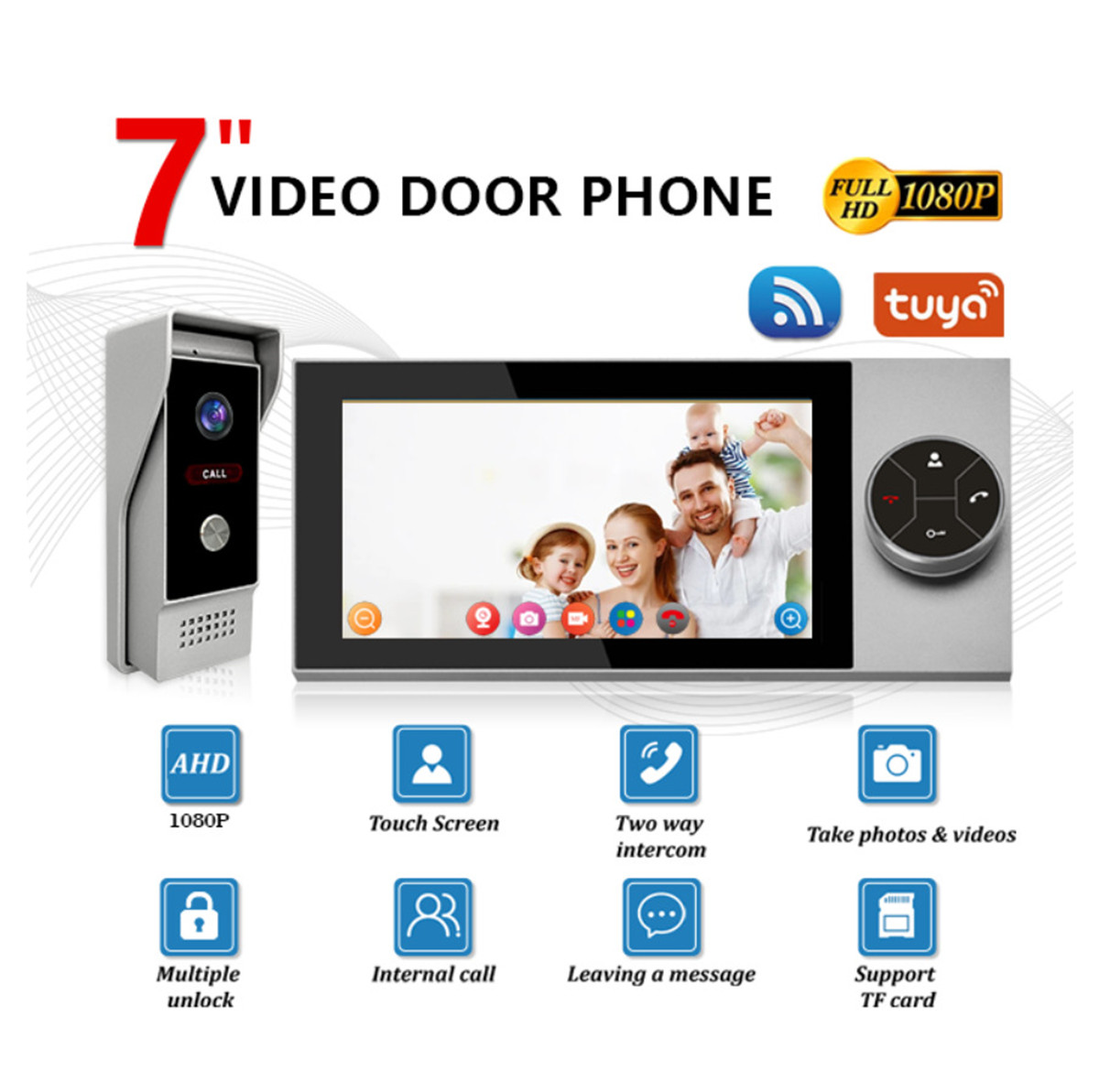 7 İnç IPS Ekran 2MP Tuya Uygul - Wifi Doorbell Camera incelemesi ve fiyatı