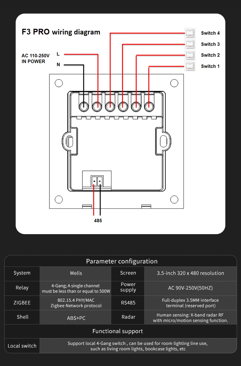 F3 Pro 3.5 İnç IPS Dokunmatik  - Smart Home Design incelemesi ve fiyatı